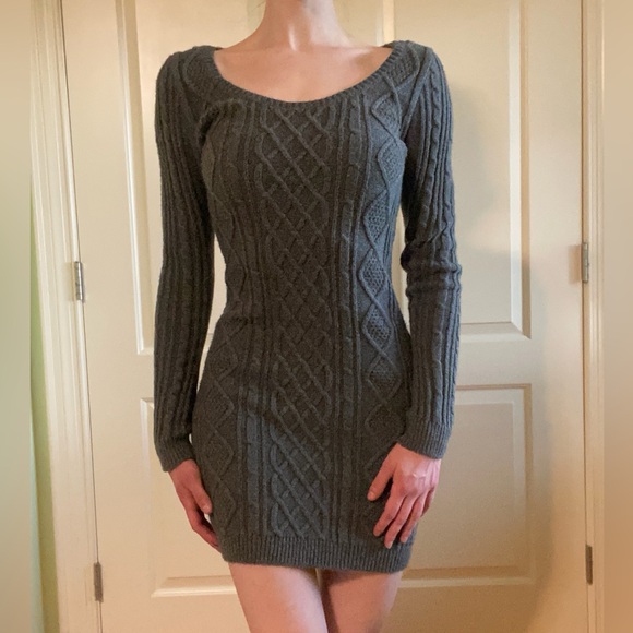 Gray Sweater Dress - Picture 2 of 2